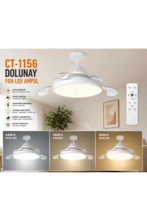 CATA CT-1156 Dolunay Fan LED 72W Kumandalı - Görsel 2