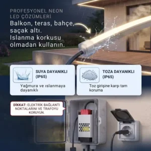 MOL 12 Volt Beyaz Neon Şerit Led - Görsel 3